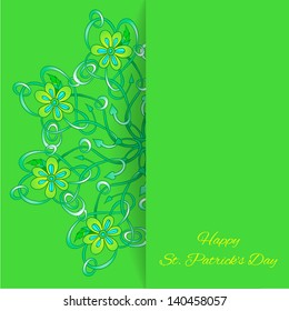 Vector abstract background with text. Saint Patricks Day Design