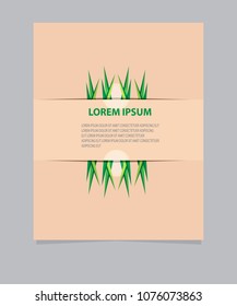 Vector abstract background texture design  bright poster stripes and shapes. forest design 