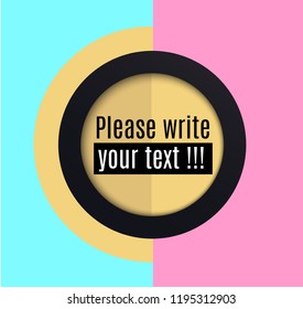 Vector abstract background texture design, bright poster, banner yellow background, blue and blue stripes and shapes. Banner for website and lettering.