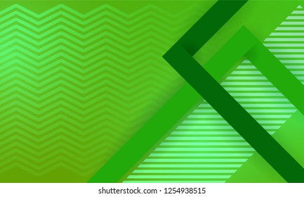 Vector abstract background texture design, bright poster, banner, green background with stripes and shapes. Green background with illusion. Geometric Techno Ecology Concept.