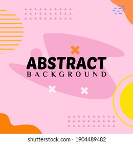 Vector abstract background texture design, bright poster, banner pink and white, orange element background vector illustration with cloud dots and stripes