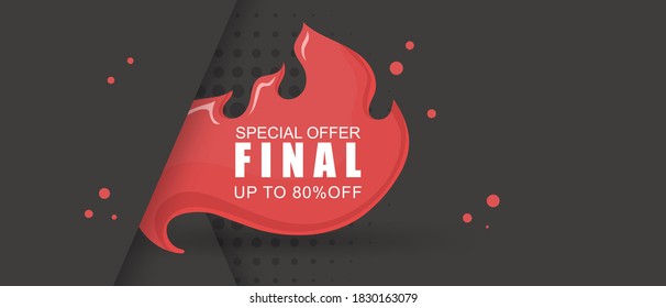 Textura de fondo abstracta vectora Diseño de plantilla de pancarta de venta, afiche brillante. Gran oferta especial. Fondo del Viernes Negro, Formas de fuego rojo.