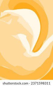 Vector Abstract background texture of wave lines in trendy summer yellow hue. Vertical backdrop. EPS