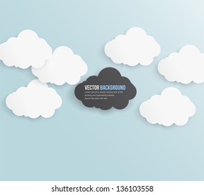 Vector abstract background thunderstorm cloud. Paper