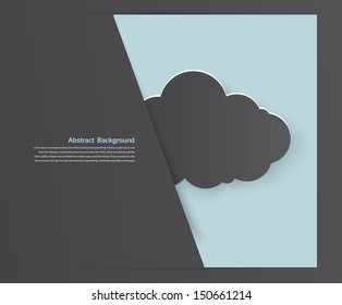 Vector abstract background thunderstorm cloud. Paper