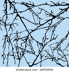 vector abstract background with tree branches