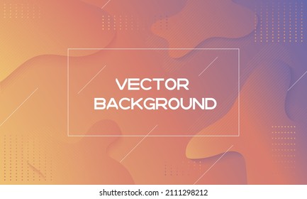 Vector abstract background with trendy colors, shapes and lines for design. Dynamic background with gradient and blend