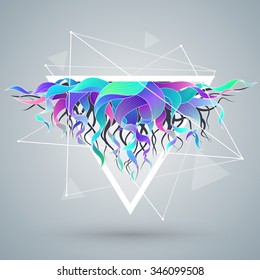 Vector abstract background with triangle and color wave. EPS10