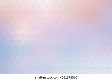 Vector abstract background, triangle design in pink and blue colors