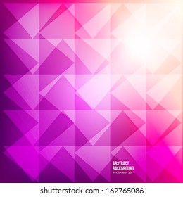 Vector abstract background. triangle and pink geometric