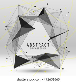 Vector abstract background with triangles. Geometric modern design 