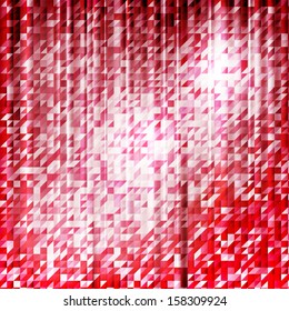 Vector abstract background. Triangles white and red