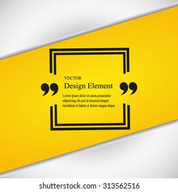 Vector abstract background with triangles.Quotation Mark Speech Bubble. Quote sign icon.