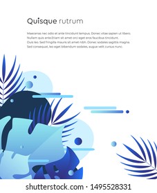 Vector abstract background. Tropical bright vector design.