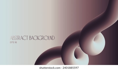 Vector abstract background with tube on soft cool brown bckgr for your design book,poster,postcard,label,sticker,t-shirt,web,print,etc.Beautiful gradient expensive color