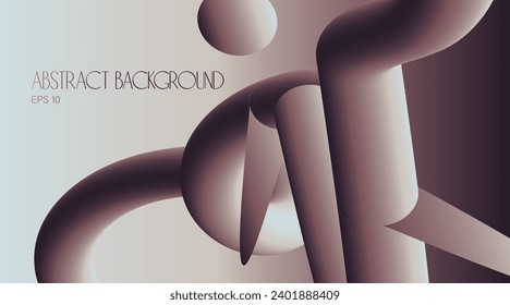 Vector abstract background with tube on soft cool brown bckgr for your design book,poster,postcard,label,sticker,t-shirt,web,print,etc.Beautiful gradient chocolate cherry color expensive color