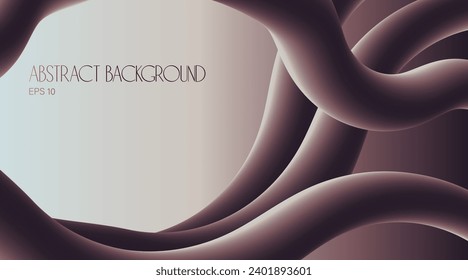 Vector abstract background with tube on soft cool brown bckgr for your design book,poster,postcard,label,sticker,t-shirt,web,print,etc.Beautiful gradient chocolate cherry color expensive color