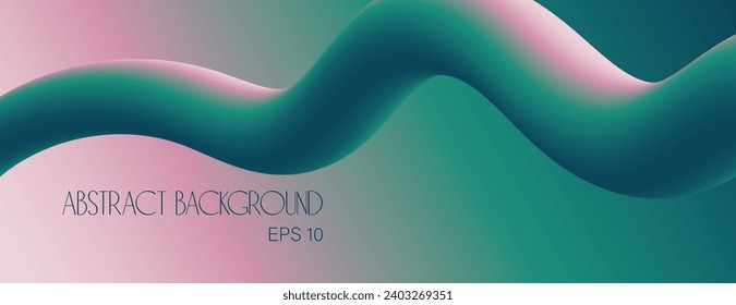Fondo abstracto vectorial con tubo en búnkeres color turquesa rosa suave para tu libro de diseño, afiche, postal, etiqueta, pegatina, camiseta, web, impresión, etc.Bello gradiente de humor marino suave y pastel desnudo