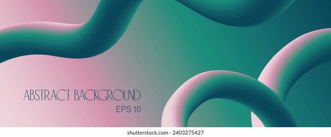 Fondo abstracto vectorial con tubo en búnkeres color turquesa rosa suave para tu libro de diseño, afiche, postal, etiqueta, pegatina, camiseta, web, impresión, etc.Bello gradiente de humor marino suave y pastel desnudo