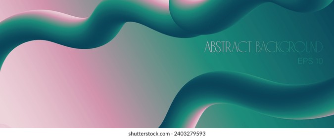 Fondo abstracto vectorial con tubo en búnkeres color turquesa rosa suave para tu libro de diseño, afiche, postal, etiqueta, pegatina, camiseta, web, impresión, etc.Bello gradiente de humor marino suave y pastel desnudo
