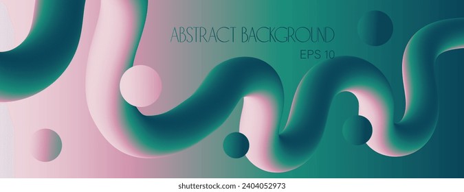 Fondo abstracto vectorial con tubo en búnkeres color turquesa rosa suave para tu libro de diseño, afiche, postal, etiqueta, pegatina, camiseta, web, impresión, etc.Bello gradiente de humor marino suave y pastel desnudo