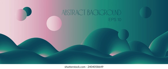 Fondo abstracto vectorial con tubo en búnkeres color turquesa rosa suave para tu libro de diseño, afiche, postal, etiqueta, pegatina, camiseta, web, impresión, etc.Bello gradiente de humor marino suave y pastel desnudo