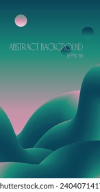 Abstrakter Vektorhintergrund mit Tube auf weichrosa-türkisfarbenem Hintergrund für Ihr Design-Buch, Poster, Postkarte, Etikett, Aufkleber, T-Shirt, Web, Druck usw.Schöner, weicher pastellfarbener Stimmungsverlauf