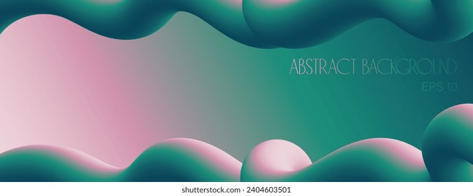 Fondo abstracto vectorial con tubo en búnkeres color turquesa rosa suave para tu libro de diseño, afiche, postal, etiqueta, pegatina, camiseta, web, impresión, etc.Bello gradiente de humor marino suave y pastel desnudo
