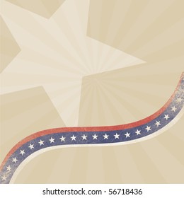 Vector abstract background with USA flag theme and grunge effect on lines