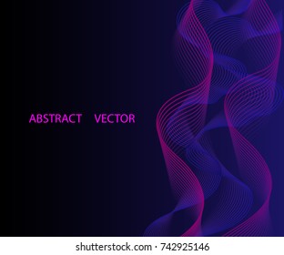 Vector abstract background with vertical waves
