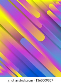 Vector Abstract Background with Vibrant Colors, Blue, Pink, Yellow.