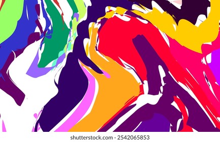 VECTOR DE FONDO ABSTRACTAS. VIBRANTE MARBLING. FONDO COLORIDO. ABSTRACCIÓN DE PINTURA PSICODÉLICA