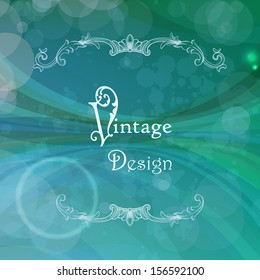 Vector abstract background with vintage frame