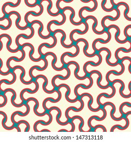 Vector abstract background - vintage seamless bright color pattern - cruciform shapes
