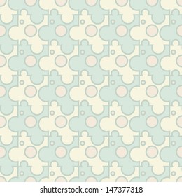 Vector abstract background - vintage seamless puzzle light pattern