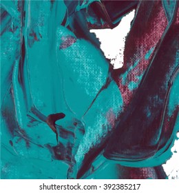 Vector abstract background violet and sea green brush stroke hand painted with paint
