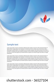 Vector abstract background with waives for business artworks
