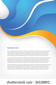 Vector abstract background with waives for business artworks