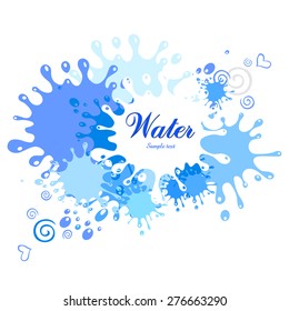 Vector abstract  background. Water blots and splashes. Vector Illustration