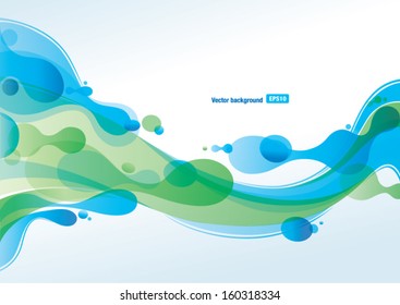 Vector abstract background - water drops