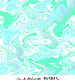 Vector abstract background. Watercolor marble texture. Silk.white, green, blue, mint, grey

