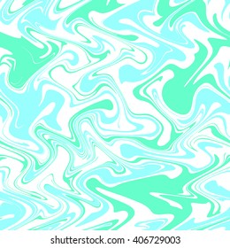 Vector abstract background. Watercolor marble texture. Silk.white, green, blue, mint, sky