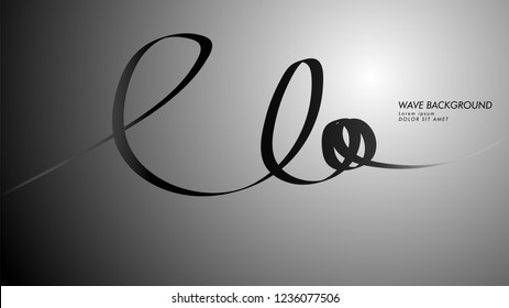 Vector abstract background with wave and line patterns. black white abstract wallpaper vector design