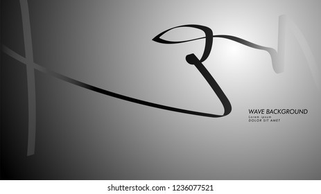 Vector abstract background with wave and line patterns. black white abstract wallpaper vector design