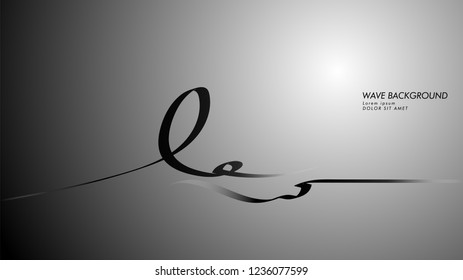 Vector abstract background with wave and line patterns. black white abstract wallpaper vector design