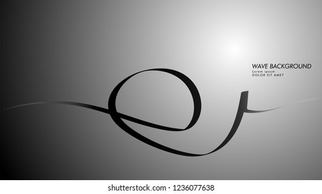 Vector abstract background with wave and line patterns. black white abstract wallpaper vector design