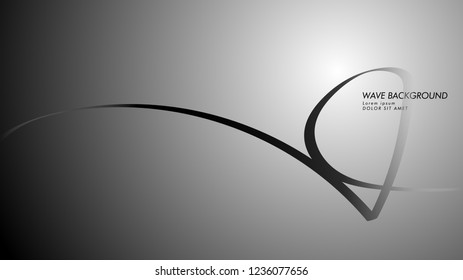 Vector abstract background with wave and line patterns. black white abstract wallpaper vector design