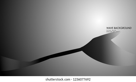 Vector abstract background with wave and line patterns. black white abstract wallpaper vector design