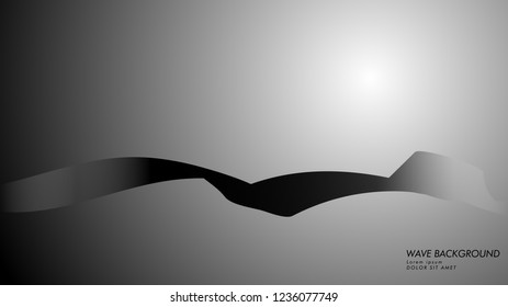 Vector abstract background with wave and line patterns. black white abstract wallpaper vector design