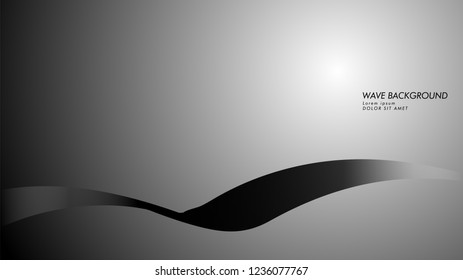 Vector abstract background with wave and line patterns. black white abstract wallpaper vector design